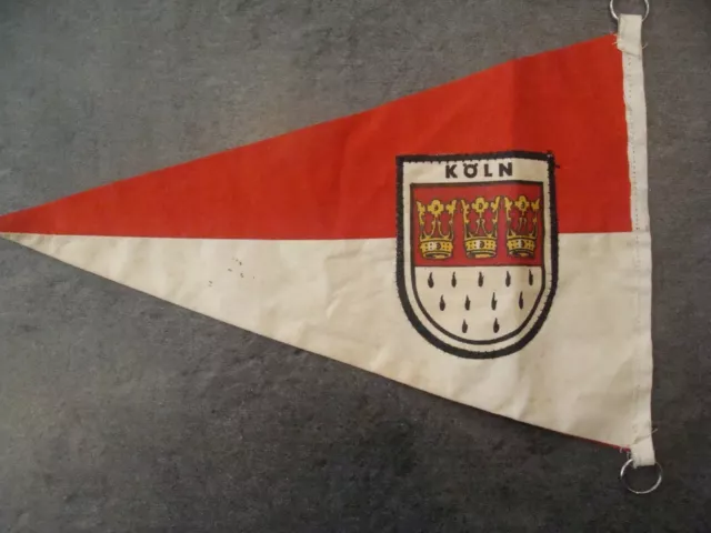 VINTAGE - Fanion - KÖLN - EMMAL AM RHEIN - En nylon - 25 cm - 2 photos