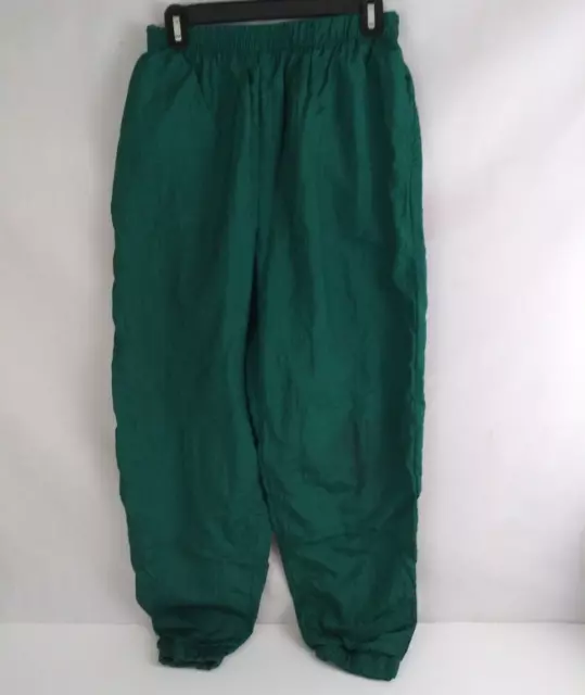 Vintage Bold Spirit Women's Dark Green 100% Nylon Pants Size Medium
