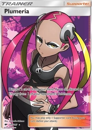 Plumeria 145/147 Ultra Rare Pokemon Card (Burning Shadows)