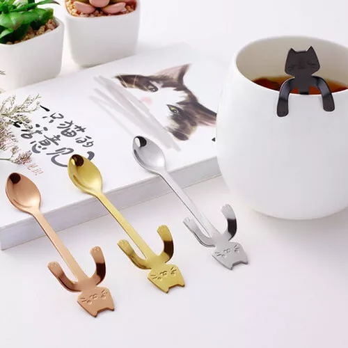 Cat Coffee&Tea Spoon Stainless Steel Spoon Dinnerware Kitchen Flatware Tableware 2