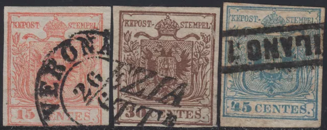 Österreich Lombardei und Venetien Nr. 3-5 gestempelt