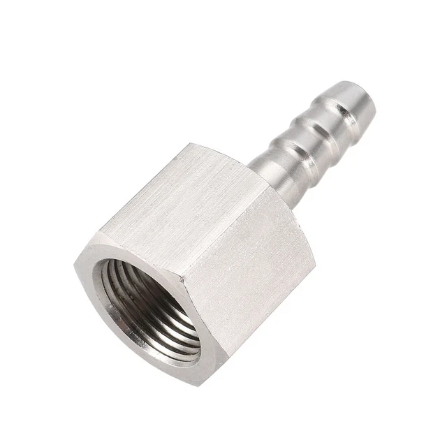 Inox Acier Tuyau Raccord Connecteur Adaptateur 8mm Barbelé x PT3/8 Tube 1Pcs