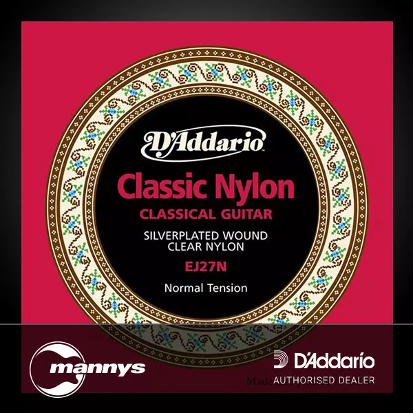 D'Addario EJ27N Student Nylon Classical Guitar Strings (Normal Tension)