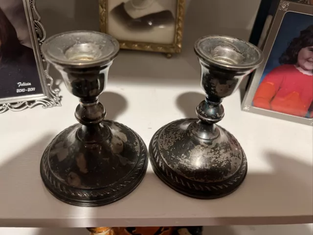 Preisner Sterling Weighted Silver 724 Candlestick Candle Holder