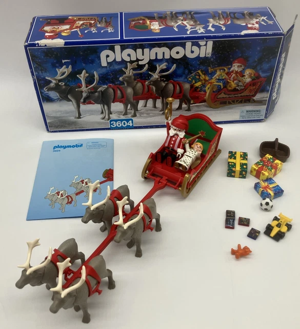 PLAYMOBIL 3604 SET Navidad: Trineo Reno Santa Angel 2000 Completo