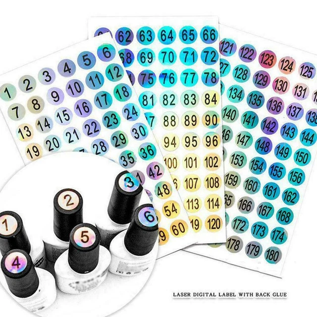 Consecutive Numbers Labels Inventory Control 1-60, 61-120, 121-180 Sticker --us