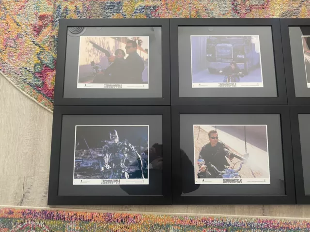 Terminator 2 Framed US Lobby Cards Never displayed**RARE**