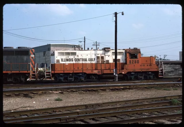 Original Rail Slide - ICG Illinois Central Gulf 8280 Louisville KY 8-13-1986