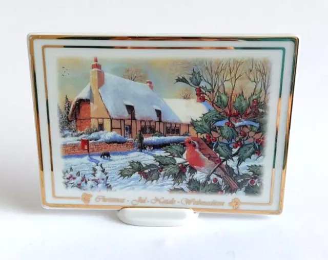 Weihnachtskliese ~ Weihnachtsszene 10 x 14,5 cm Ferienhaus & Robin