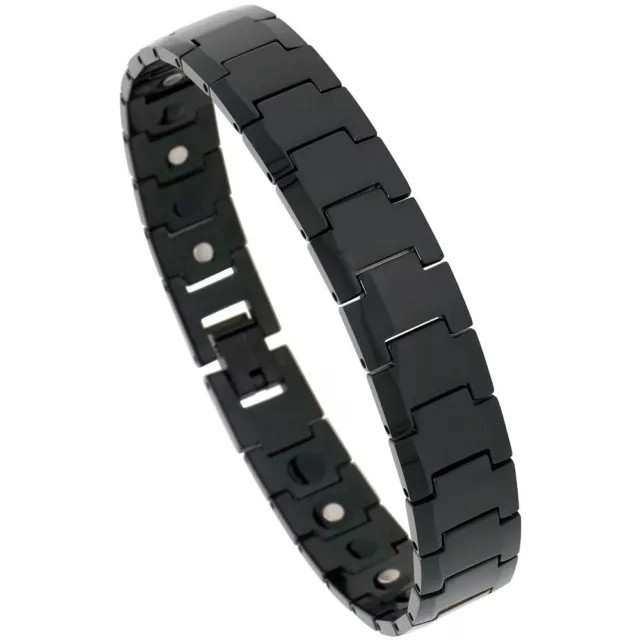 Tungsten Carbide Black Magnetic Bracelet