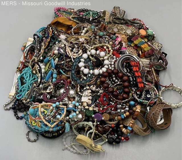 Lot of Bracelets Mixed Metals - 11 Pounds
