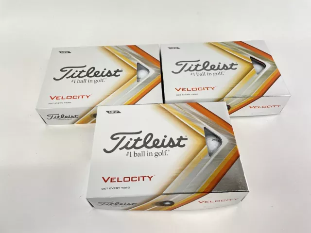 Titleist Velocity Golf Balls 3 Dozen (36) White /Brand New In Box