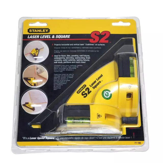 Stanley S2 Projection Laser Level Square 90 Degree Angle Vertical Horizontal New