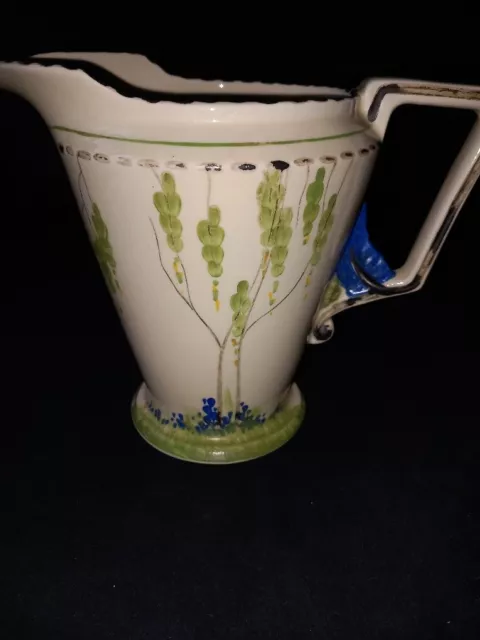 Burleigh Ware Hand Painted Middle Sized Custard Zenith Shaped Jug