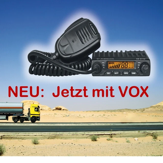 Albrecht AE 6120 VOX - Mini Radio CB Ultra Compacte 4W AM/FM Avec Fonction VOX Mains Libres