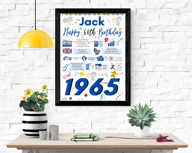 ICG Geburtstagskarte Zum 60. Für Sohn – Jahrgang 1965 Mit Luftballons & Metall-Folie | 155x228 Mm Mit Umschlag