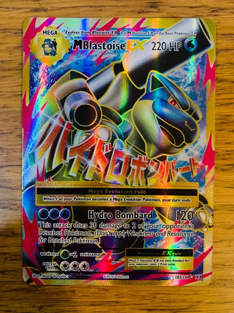 NM! MEGA M Blastoise EX (102/108) XY Evolutions Full Art Gold Pokemon Card!  89.99 - PicClick UK