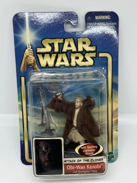Star Wars Attack of the Clones -Obi-Wan Kenobi Jedi Starfighter Pilot Figure new