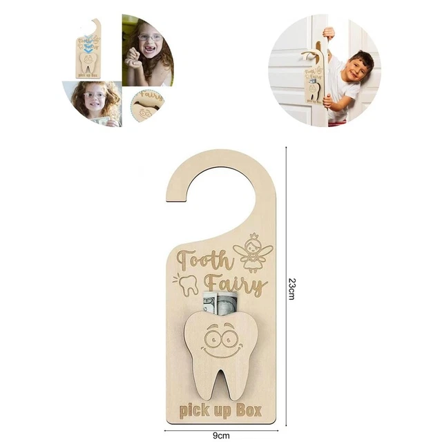 Caja de recogida colgante dientes de dibujos animados decoración dormitorio decoración caja de dientes estable