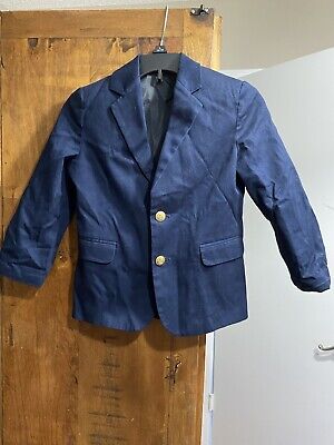 Izod Boys' Size 6 Regular Navy Blazer Jacket 100% Cotton EUC