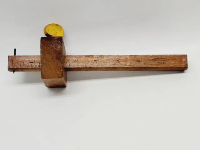 Vintage Stanley No-61 Wood Scribe Marking Gauge Dovetail Mortise Measuring Tool