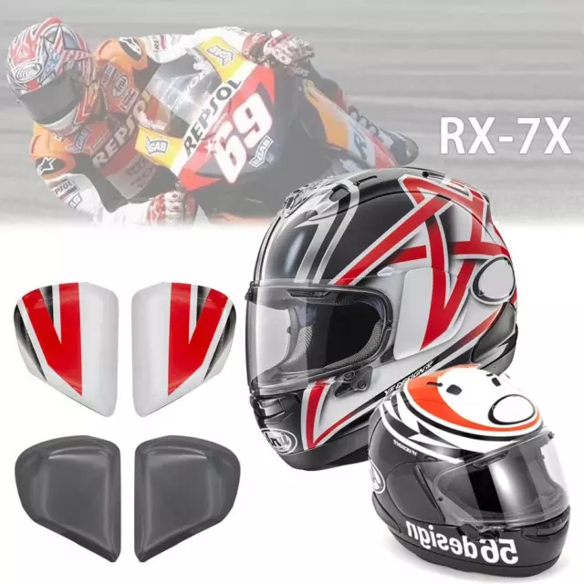 Motorcycle Helmets Both Sides Shield Cover Set Visor Base Plate for Arai Rx7x Rx