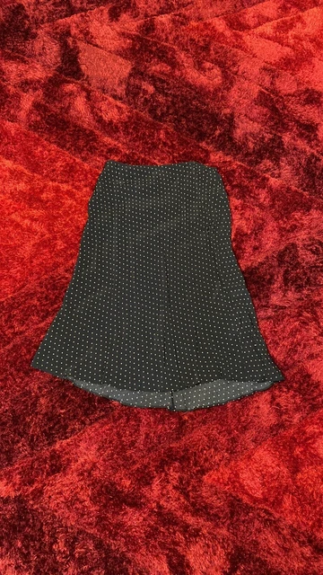 Betsey johnson Polka Dot Skirt Midi Black Y2K Vintage Medium