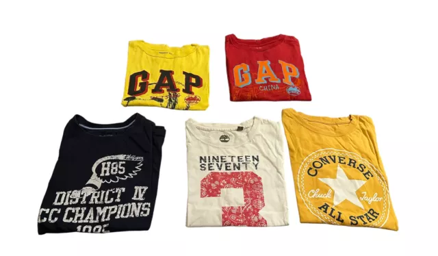 Maglietta Ragazzi Pacchetto Età 12 anni (5 pezzi) Tommy Hilfiger, GAP, Timberland, Converse