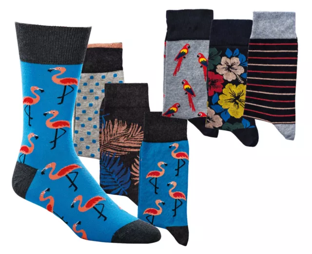 Herren Computersocken "Karibik" 3er-Bündel Modische Motiv Herren Socken CH- 6201