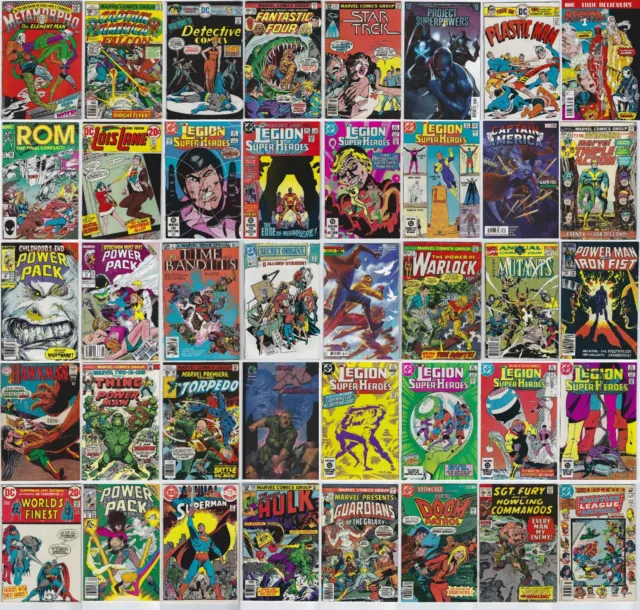 Lot of 40 Vintage Comic Comic Book Collection (DC/Marvel) Superman Batman Silver