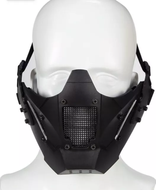 Airsoft Half Face Mesh Protective Mask Tactical Paintball Shooting Cs Game...