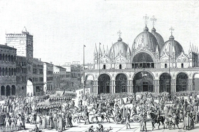 Kidnapping of the HORSES from HOLY MARK PLACE by the French (Napoleon VENISE)