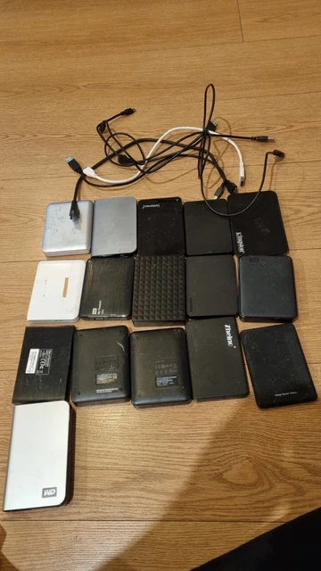 Lot 17 Disque Dur Externe,  Non Testé, Non Branché En L'état