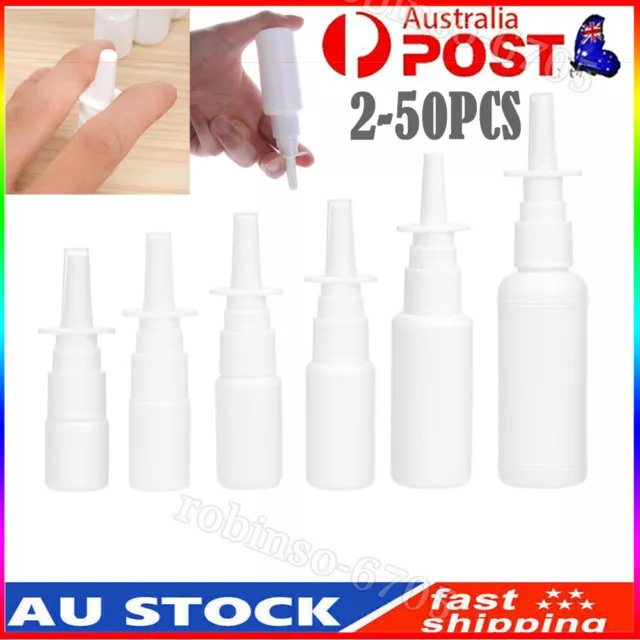 Empty Plastic Nasal Pump Spray Bottle Mist Nose Bottles Jar 5/10/15/20/30/50ml