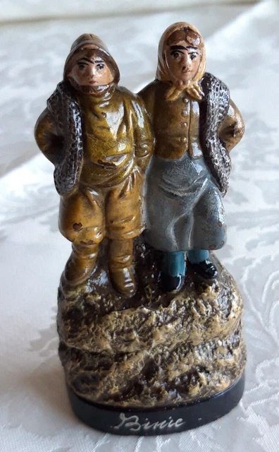 POUPÉE ANCIENNE COUPLE de pêcheurs à pied Arcachon EUR 20,00 - FR