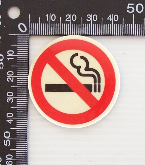 VINTAGE NO SMOKING Sign Anti-Smoking Promo Tin Pin Button Badge EUR 8 ...