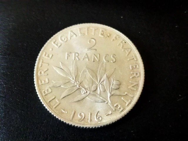 France monnaie 2 francs argent type Semeuse 1898-1920