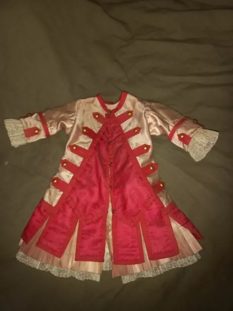 Robe ancienne de poupée Jumeau Bru Gautier T=58 cm