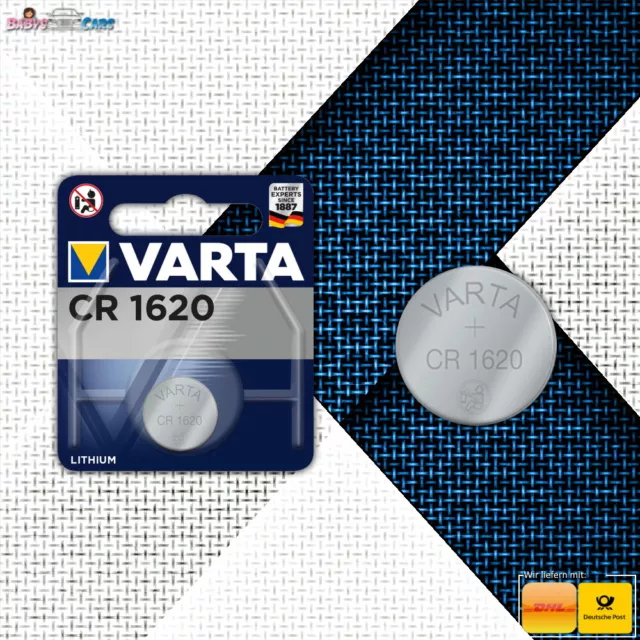 Varta CR1620 Knopfzelle 1620 Knopfzellen MHD: 04-2029 Bulk oder Blister Neuware