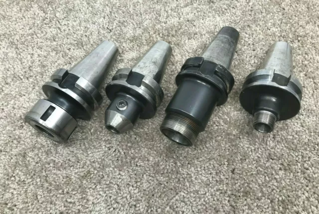 Lot Of Bt40 Collet Chucks & End Mill Holders