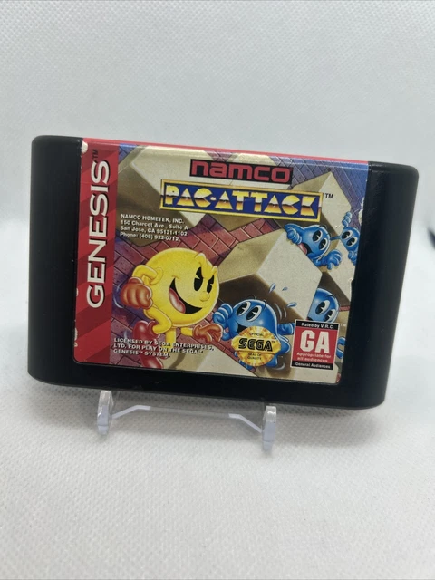 PAC-ATTACK SEGA GENESIS Complete W/ Manual CIB Namco Tested