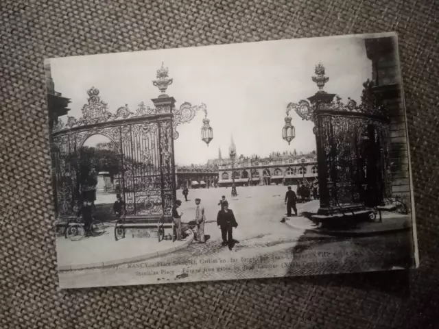 Cpa Nancy Place Stanislas Wrought Iron Grilles