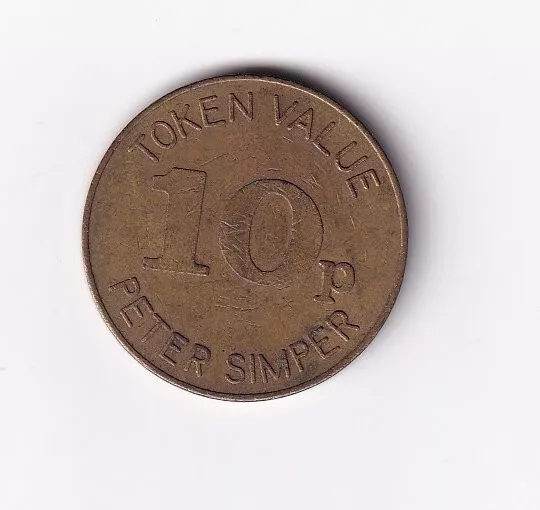 Peter Simper Gambling Machine Token 10 pence