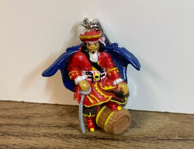 Captain Morgan Pirate Figure 2" Keychain PVC Plastic Barrel Sword Whiskey 3