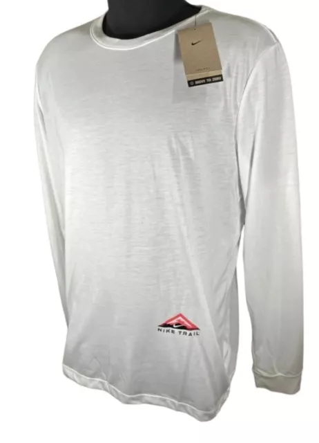 New XXL 2XL Nike Trail Running Long Sleeve Dri-Fit Shirt ACG White DX2186