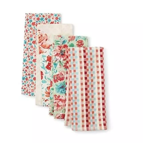 The Pioneer Woman Sweet Rose Kitchen Towel, Oven Mitt, and Pot Holder Set