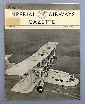 Imperial Airways Gazette May 1934 Ras Railway Air Services