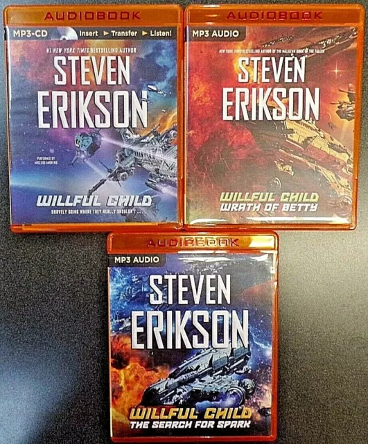 3 MP3 Audiobook Set: Willful Child Trilogy 1-3 Complete Science Fiction Erikson