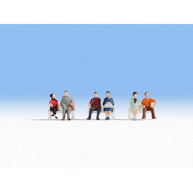 Noch 18130 1/87 H0 Personnages Figurines Gens Assis Hommes Femmes Sans Bancs Ho
