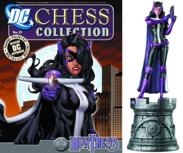 Figura De Resina Eaglemoss Dc Chess Ajedrez Collection 21 Huntress